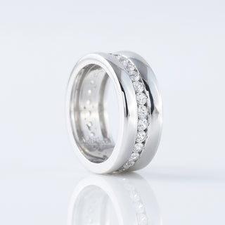 Full Eternity Channel Set Lab Grown Diamond Wedding Band