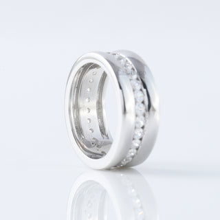 Full Eternity Channel Set Lab Grown Diamond Wedding Band