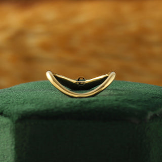 Round Lab Grown Diamond Curved Matching Band in 14K Solid Gold