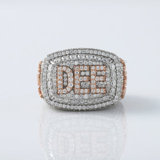 Hip Hop Style Custom Made Moissanite Diamond Ring For Him