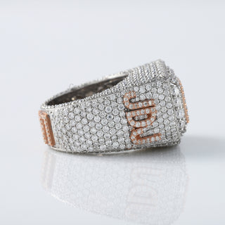 Hip Hop Style Custom Made Moissanite Diamond Ring For Him