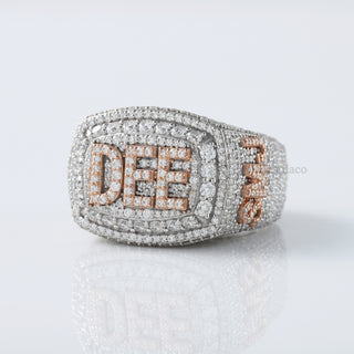 Hip Hop Style Custom Made Moissanite Diamond Ring For Him