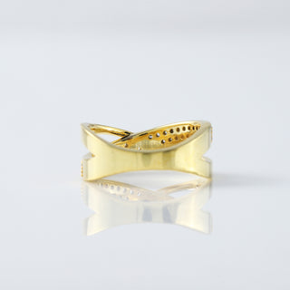 X Cross Lab Grown Diamond Ring in 14K Solid Gold