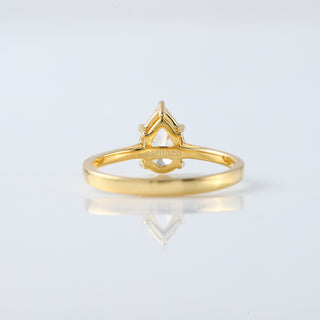 Pear Cut 1 CT Moissanite Diamond Solitaire Proposal Ring
