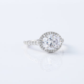 3.00 CT Oval Cut Colorless Moissanite Engagement Ring