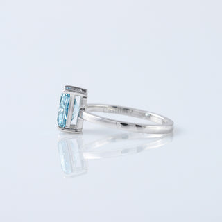 Solitaire Fancy Blue Radiant Cut Lab Grown Diamond Anniversary Gift For Ring