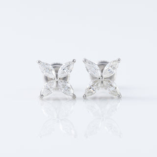 Marquise Cut Lab Grown Diamond Earrings, 14K Gold Anniversary Gift Earrings