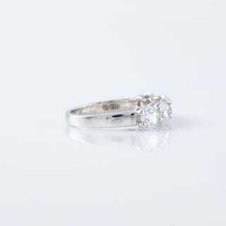 Half Eternity Five Stone Round Lab Grown Diamond Wedding Anniversary Ring