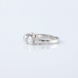 Half Eternity Five Stone Round Lab Grown Diamond Wedding Anniversary Ring