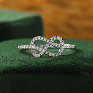 Infinity Design Moissanite Diamond Promise Ring For Women