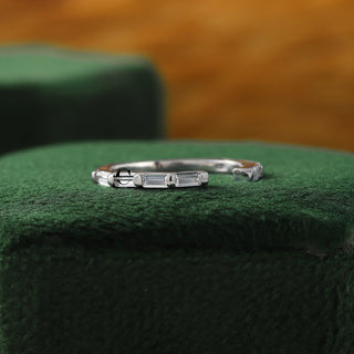 Open Cuff Baguette Lab Grown Diamond Matching Band
