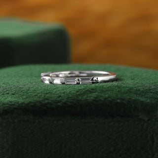 Open Cuff Baguette Lab Grown Diamond Matching Band