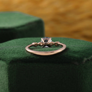Round Moissanite Minimalist Diamond Proposal Ring