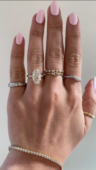 3 CT Marquise Cut Moissanite Diamond Hidden Halo Ring By CastilaCo