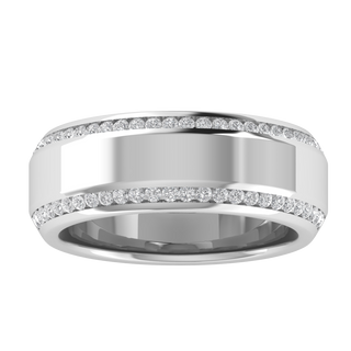 Lab Grown Diamond Half Eternity 14K White Gold Wedding Band