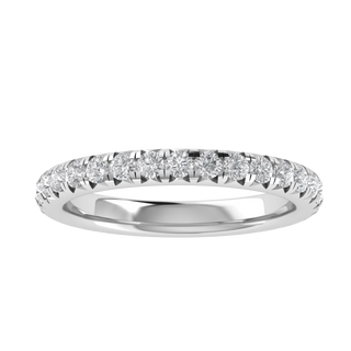 Lab Grown Diamond Full Eternity 14K White Gold Wedding Band