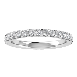 Lab Grown Diamond Full Eternity 14K White Gold Wedding Band