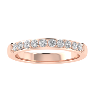 Half Eternity Round Cut Moissanite Wedding Band