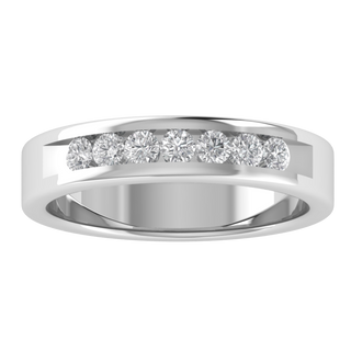 Lab Grown Diamond Seven Stone 14K White Gold Wedding Band