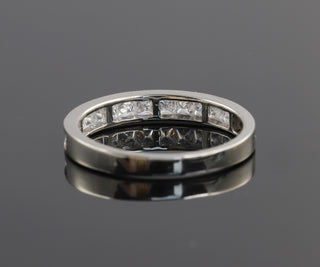 Princess Cut Moissanite Eternity Wedding Band