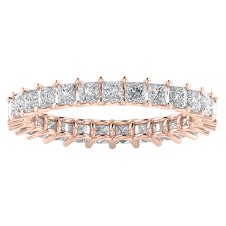 Full Eternity Princess Cut Moissanite Wedding Band