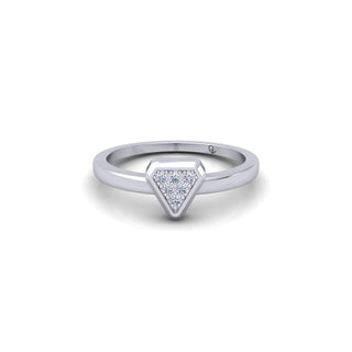 Trillion Shape Cluster Lab Grown Diamond 14K White Gold Wedding Ring