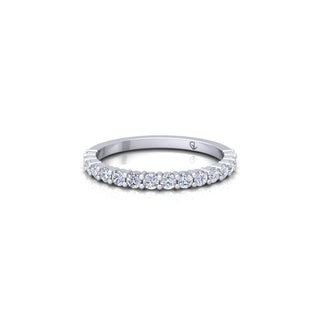 Lab Grown Diamond Half Eternity 14K White Gold Wedding Band