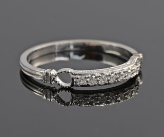 Vintage Filigree Round Cut Moissanite Band