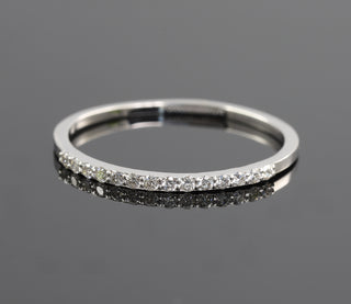 Half Eternity Micro Pave Moissanite Wedding Band