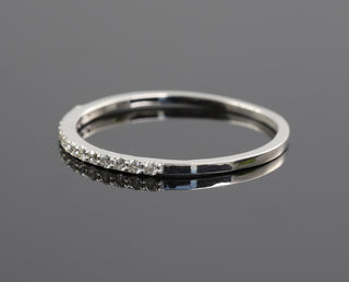 Half Eternity Micro Pave Moissanite Wedding Band