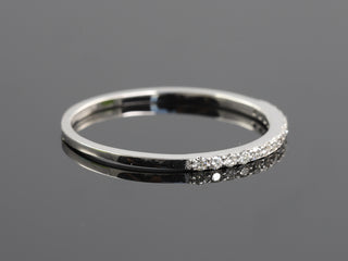 Half Eternity Micro Pave Moissanite Wedding Band