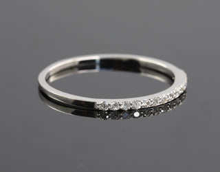 Half Eternity Micro Pave Moissanite Wedding Band