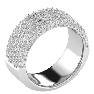 Lab Grown Diamond Half Eternity 14K White Gold Wedding Band