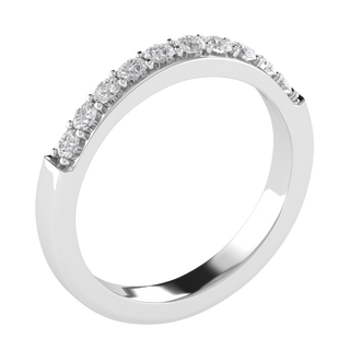 Lab Grown Diamond Half Eternity 14K White Gold Wedding Band