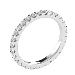 Lab Grown Diamond Full Eternity 14K White Gold Wedding Band