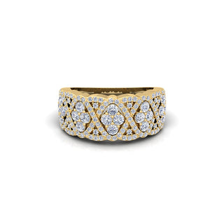 Women's Lab Grown Diamond 14K White Gold Cocktail Ring