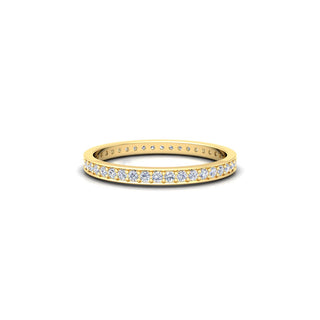 Lab Grown Diamond Full Eternity 14K White Gold Wedding Band