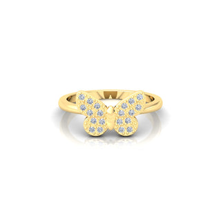 Lab Grown Diamond Mariah Carey Inspired Butterfly 14K White Gold Wedding Ring