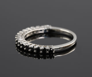 Black Diamond Half Eternity Round Cut Moissanite Band