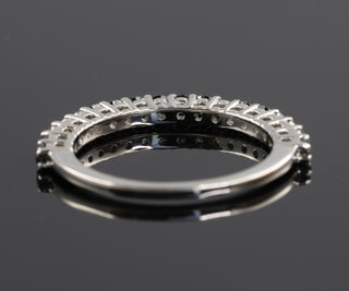 Black Diamond Half Eternity Round Cut Moissanite Band