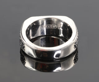 Men's Black Round Diamond Cut Moissanite Band