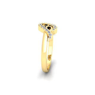 Lab Grown Diamond Swirl 14K White Gold Minimalist Ring