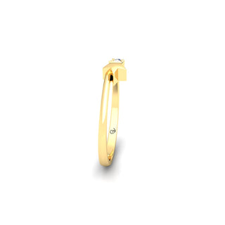 Lab Grown Diamond Star Five Stone 14K White Gold Wedding Ring