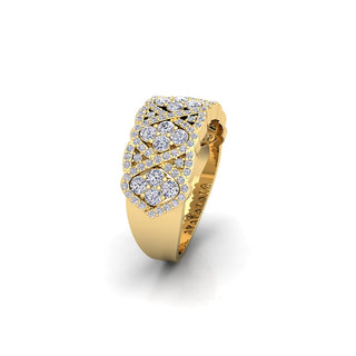 Women's Lab Grown Diamond 14K White Gold Cocktail Ring