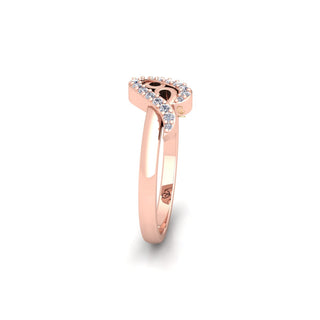 Lab Grown Diamond Swirl 14K White Gold Minimalist Ring