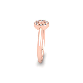 Lab Grown Diamond Open Round Diamond 14K White Gold Wedding Ring