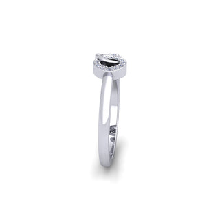 Lab Grown Diamond Open Diamond Knot Style 14K White Gold Wedding Ring