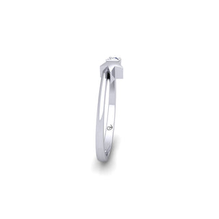 Lab Grown Diamond Star Five Stone 14K White Gold Wedding Ring