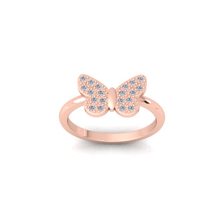 Lab Grown Diamond Mariah Carey Inspired Butterfly 14K White Gold Wedding Ring