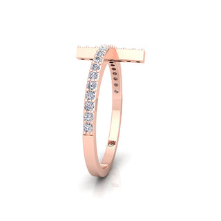 Lab Grown Diamond Cross 14K White Gold Wedding Ring